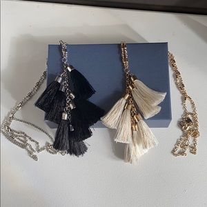 Set of 2 - Long Tassel necklaces